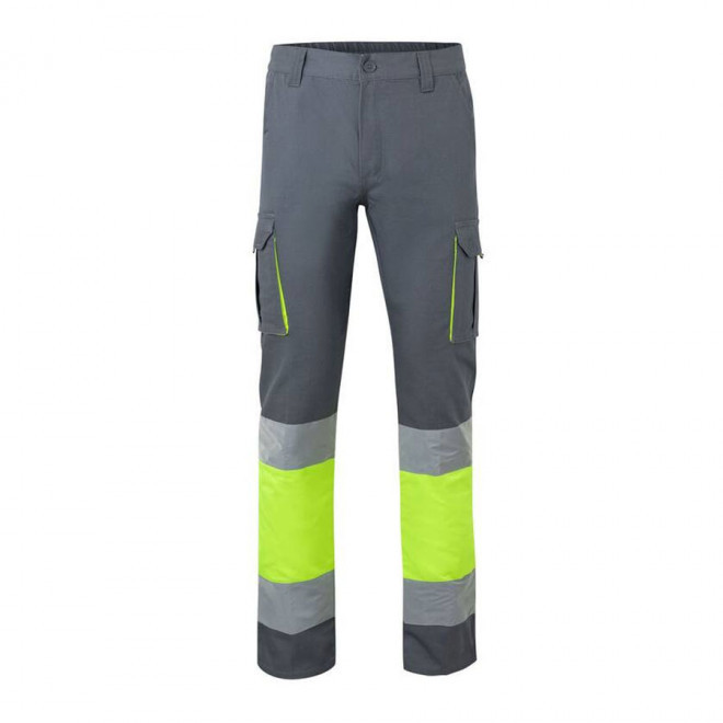 PANTALON PERSONNALISÉ BICOLORE VELILLA® 'VISIONA' - grey/yellow