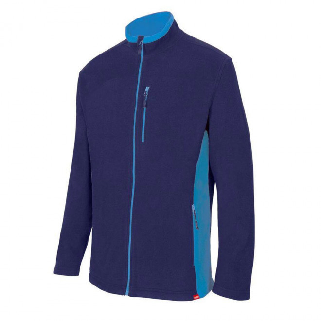 VESTE POLAIRE BICOLORE PERSONNALISABLE 'ALLAN' - navy/skyblue