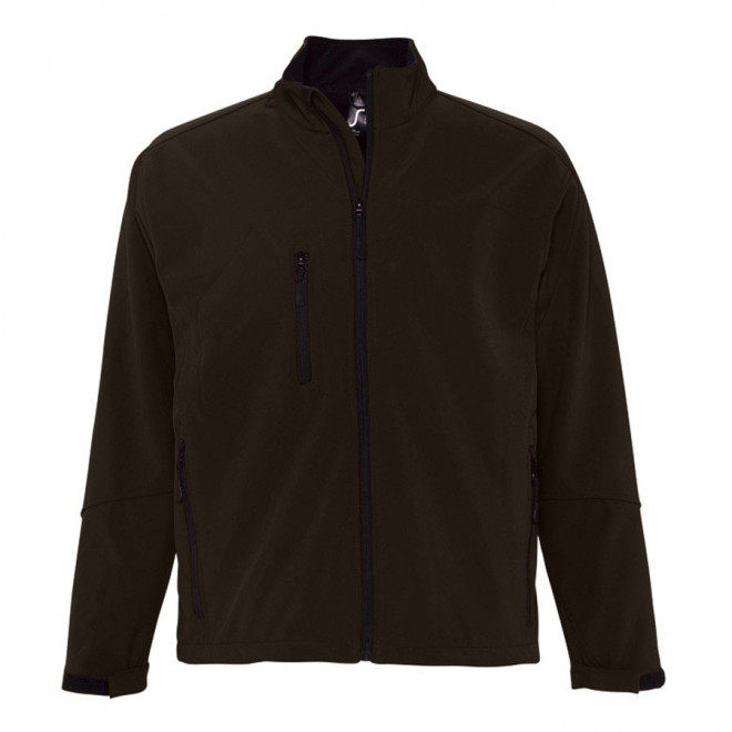 VESTE PUBLICITAIRE ZIPPÉE SOFTSHELL HOMME 'RELAX' 340 GR/M² - chocolat