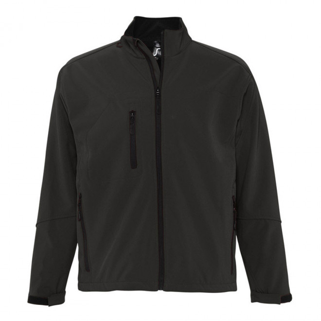 VESTE PUBLICITAIRE ZIPPÉE SOFTSHELL HOMME 'RELAX' 340 GR/M² - noir