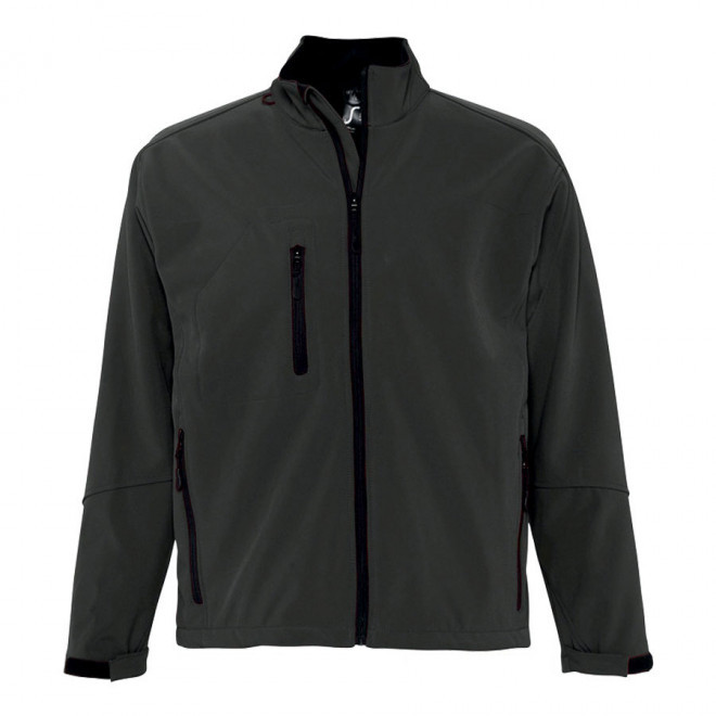 VESTE PUBLICITAIRE ZIPPÉE SOFTSHELL HOMME 'RELAX' 340 GR/M² - anthracite