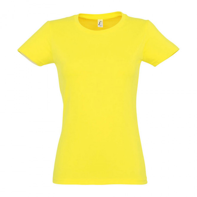 TEE-SHIRT PERSONNALISÉ FEMME 'IMPERIAL' - FABRICATION EXPRESS 4J - citron