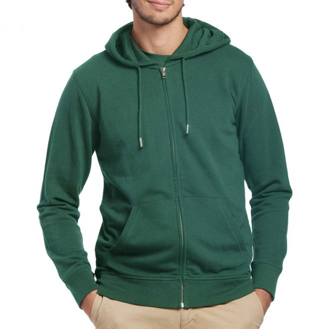 SWEAT ZIPPÉ PERSONNALISÉ MADE IN FRANCE LES FILOSOPHES® 'MONTAIGNE' - vert bouteille