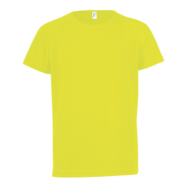 TEE-SHIRT RESPIRANT' SPORTY KIDS' - jaune fluo