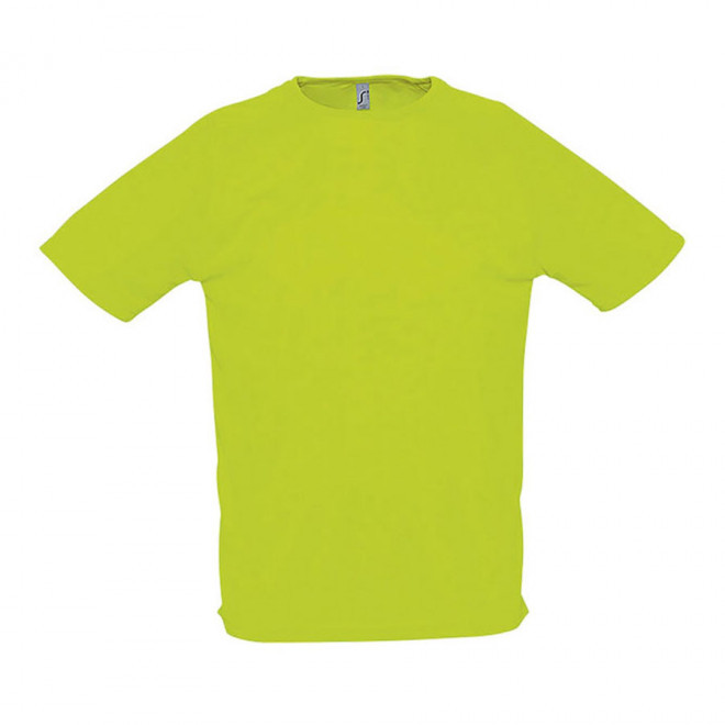 T-SHIRT PERSONNALISÉ HOMME 'SPORTY' - FABRICATION RAPIDE 4J - vert fluo