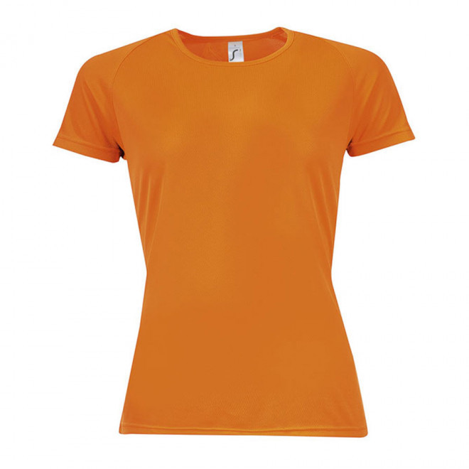 TEE-SHIRT PERSONNALISÉ FEMME 'SPORTY' - RAPIDE 4J - orange fluo