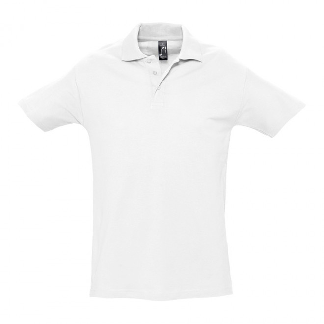 POLO PERSONNALISÉ HOMME 'SPRING' BLANC 210 GR/M² - blanc
