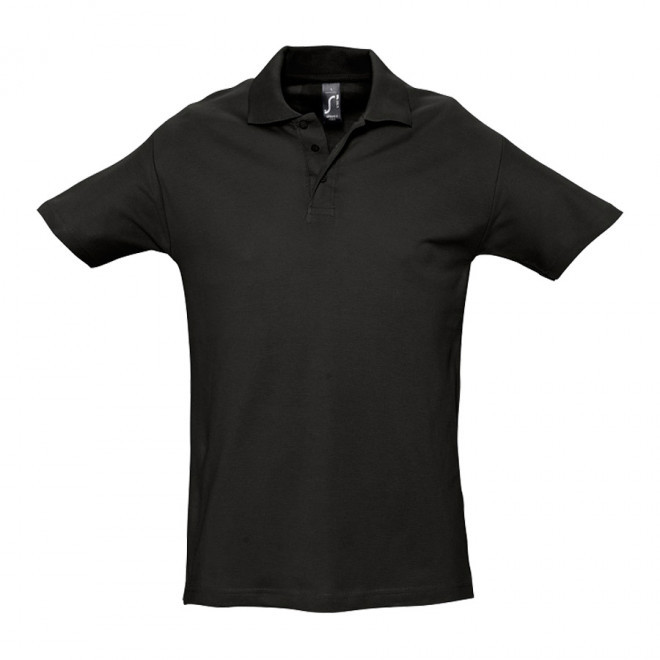 POLO PERSONNALISÉ HOMME 'SPRING' COULEUR 210 GR/M² - noir