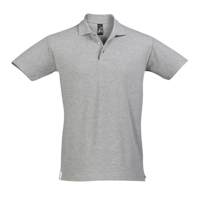 POLO PERSONNALISÉ HOMME 'SPRING' COULEUR 210 GR/M² - gris chiné