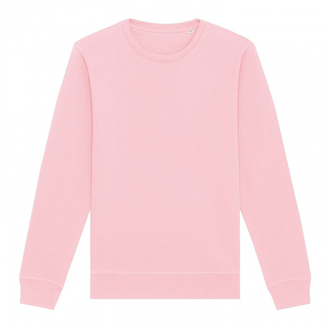 SWEAT MIXTE COL ROND S/S® PERSONNALISABLE 'ROLLER' - cotton pink