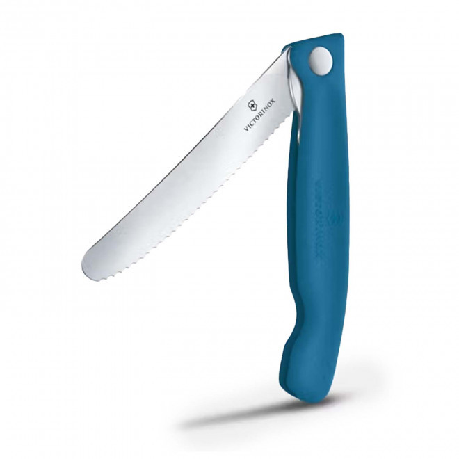 COUTEAU OFFICE PERSONNALISABLE 'SWISS CLASSIC PLIANT' - bleu