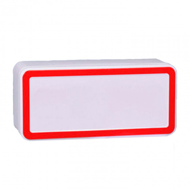 BOITE METAL PERSONNALISABLE AVEC PLAQUE DE VILLE 'CITYZO' - blanc/rouge