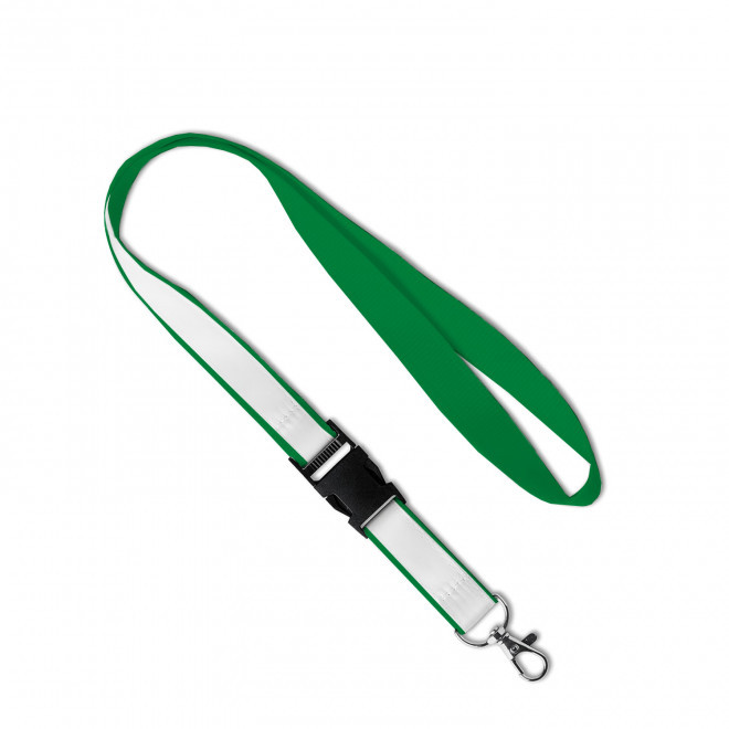 LANYARD AVEC SATIN PERSONNALISABLE 'LUCO SATIN' - vert fonce