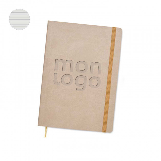 CARNET SUR MESURE PERSONNALISABLE EN PU A5 'MYNOTE' - ligné