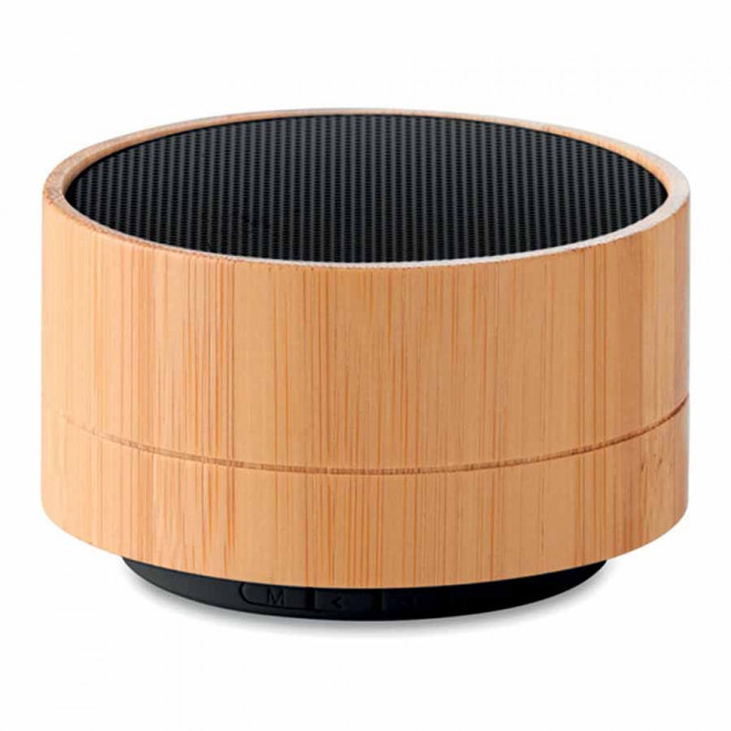 ENCEINTE BLUETOOTH 3W PUBLICITAIRE EN BOIS 'JOOD' - noir/bambou