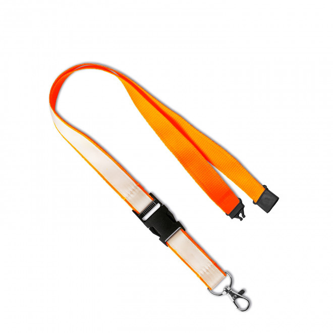 LANYARD AVEC SATIN PERSONNALISABLE 'FORTUNA SATIN' - orange