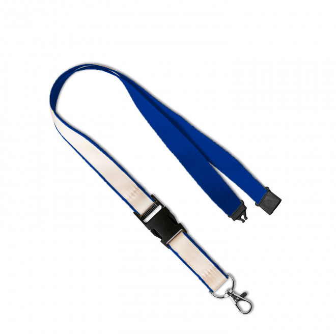 LANYARD AVEC SATIN PERSONNALISABLE 'FORTUNA SATIN' - bleu marine