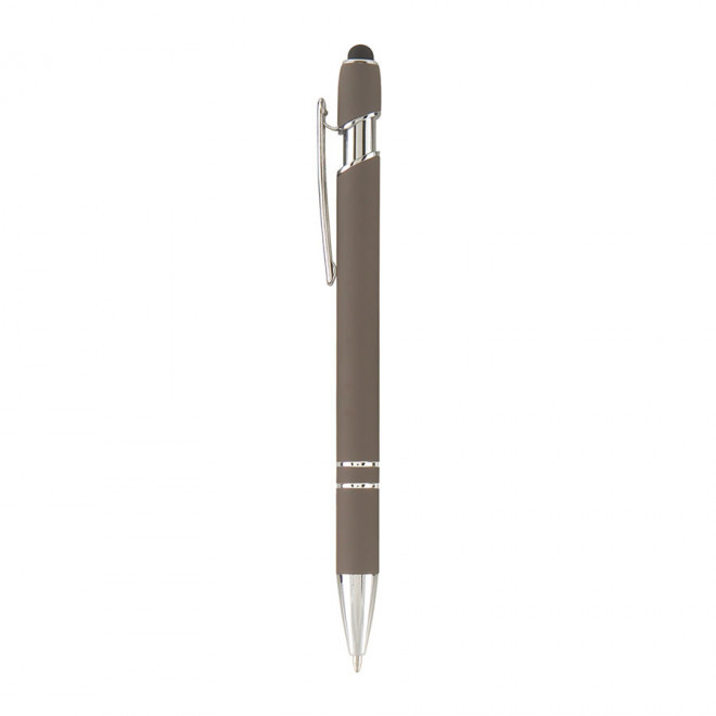 STYLO PERSONNALISABLE BILLE EN METAL 'PRINCY' - gris