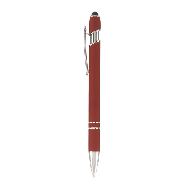 STYLO PERSONNALISABLE BILLE EN METAL 'PRINCY' - rouge brique