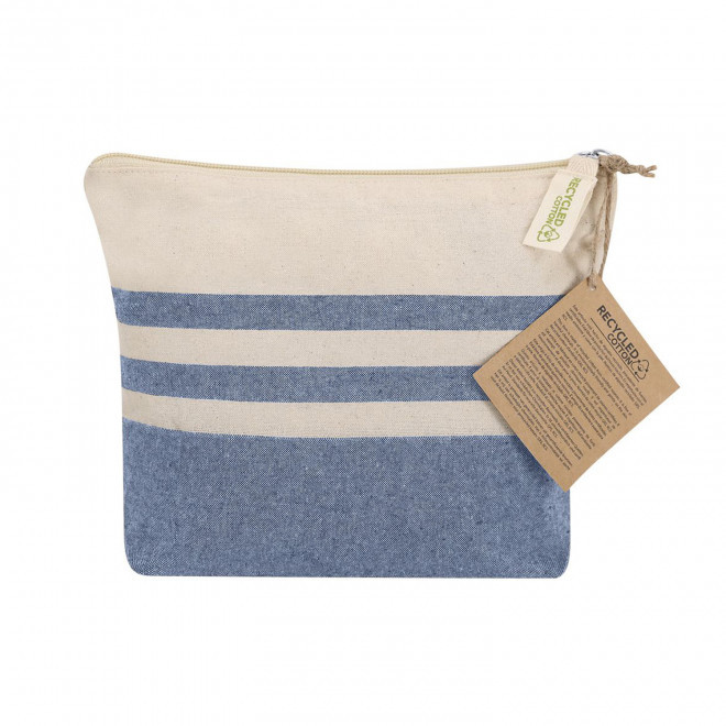 TROUSSE DE TOILETTE RAYEE PERSONNALISABLE 'AVRILOS' - bleu marine