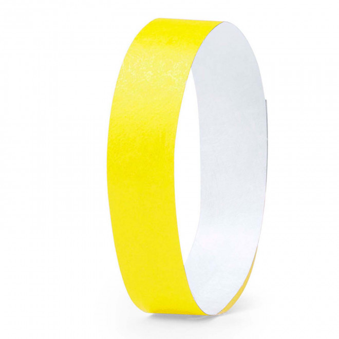 BRACELET  EN PAPIER TYVEK® PERSONNALISABLE 'GUEST 1.9' - jaune