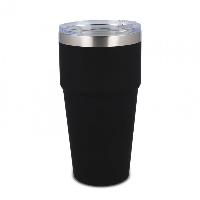 MUG ISOTHERME PERSONNALISE INTERIEUR CERAMIQUE 'STODO' - noir