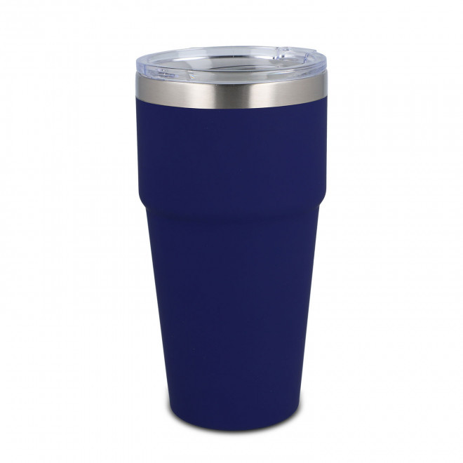 MUG ISOTHERME PERSONNALISE INTERIEUR CERAMIQUE 'STODO' - bleu fonce