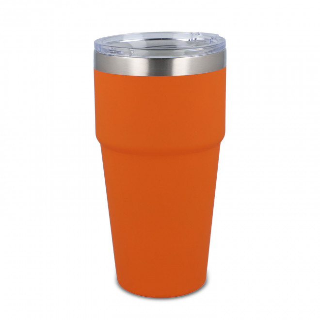 MUG ISOTHERME PERSONNALISE INTERIEUR CERAMIQUE 'STODO' - orange
