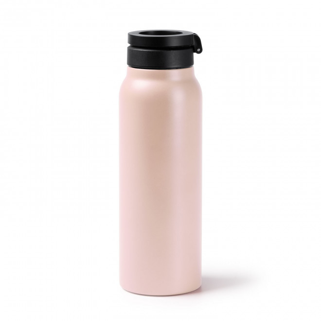 BOUTEILLE ISOTHERME MAGNETIQUE PERSONNALISABLE 'DUROS' - rose