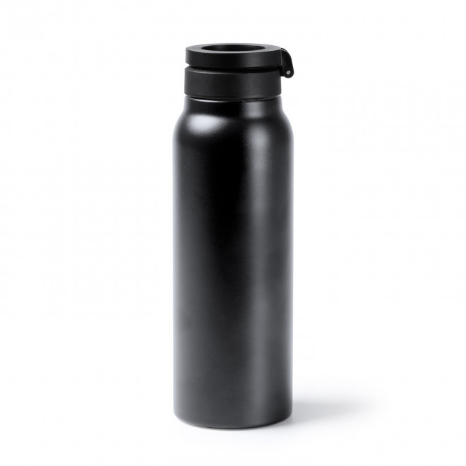 BOUTEILLE ISOTHERME MAGNETIQUE PERSONNALISABLE 'DUROS' - noir