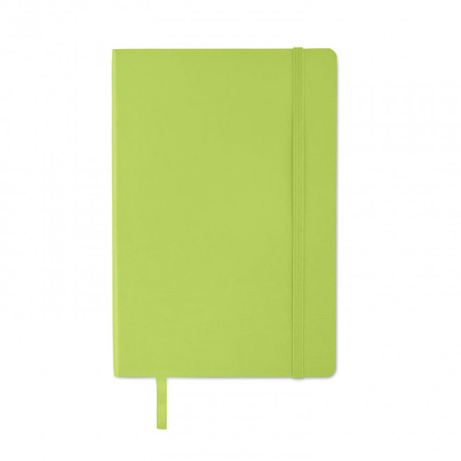 CARNET A5 RECYCLE SOUPLE PERSONNALISABLE 'LUGGATI' - vert citron