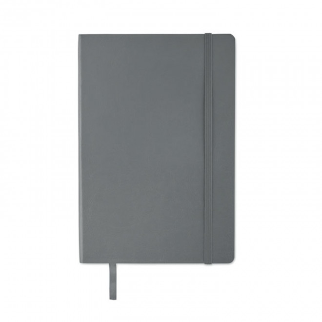 CARNET A5 RECYCLE SOUPLE PERSONNALISABLE 'LUGGATI' - gris foncé