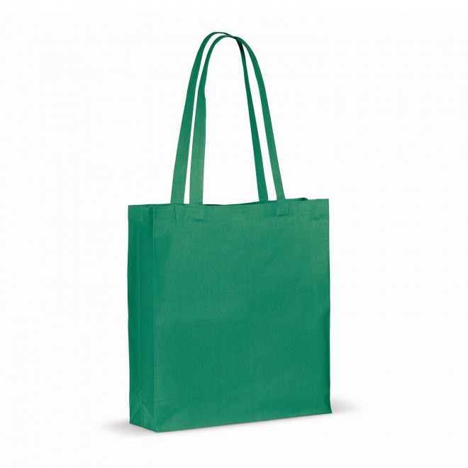 SAC PERSONNALISE EN COTON RECYCLLE SOUFFLET 140G 'FABIO' - vert fonce