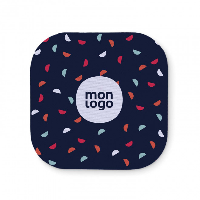 DESSOUS DE VERRE EN POLYESTER PERSONNALISÉ 'BINI' - blanc