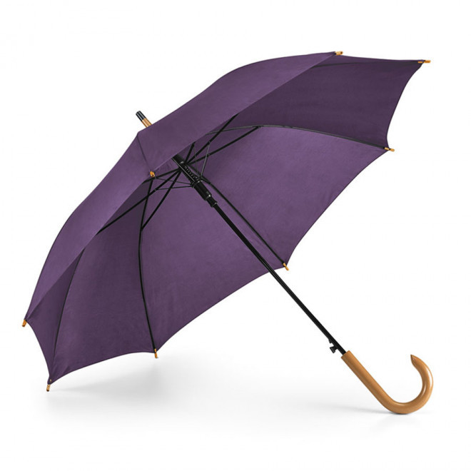 PARAPLUIE PUBLICITAIRE MANCHE CANNE 'DUNDEEMET' - violet