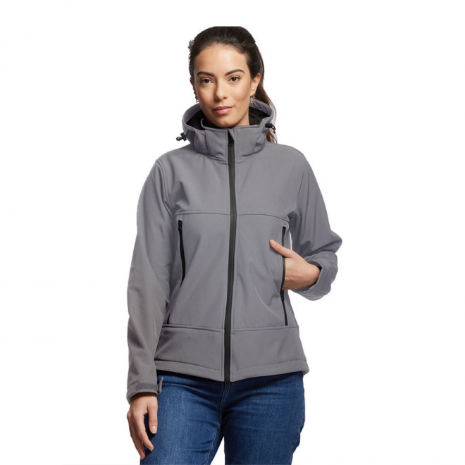 BLOUSON PERSONNALISÉ SOFTSHELL FEMME 'ALMA' - gris