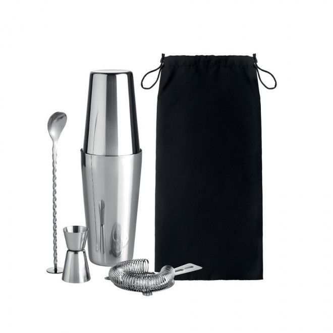 ENSEMBLE À COCKTAIL PERSONNALISÉ 'TEREMO' - argenté