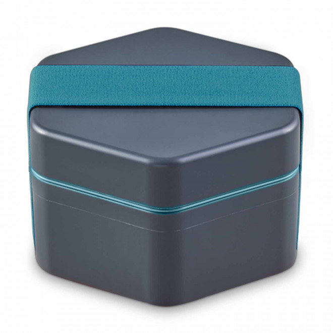LUNCH BOX PERSONNALISABLE 'MADO' - gris/bleu