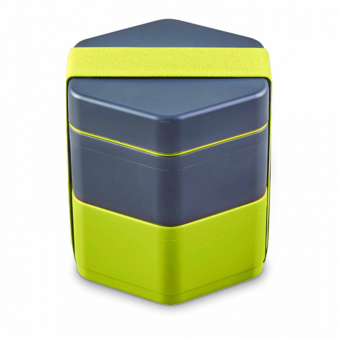 LUNCH BOX PERSONNALISABLE 'MADO' - gris/vert