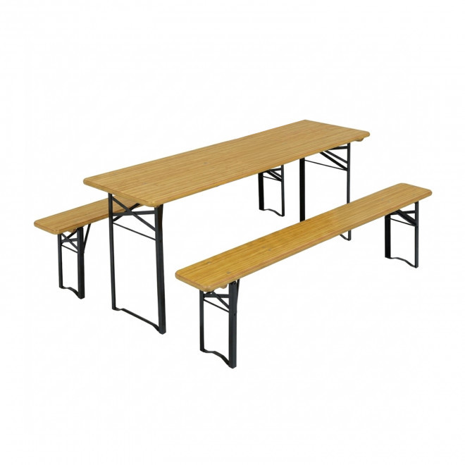 SET PERSONNALISABLE TABLE ET BANC 'AVRIL' - Long. 200 cm
