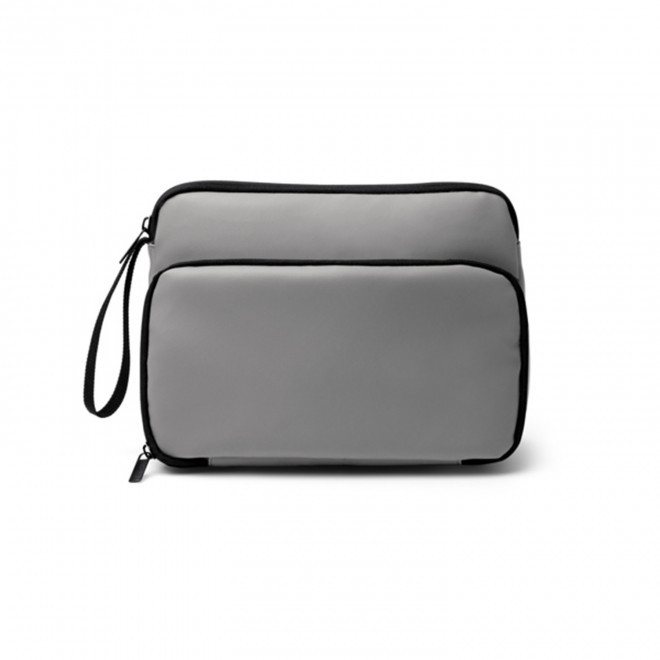 TROUSSE DE TOILETTE PERSONNALISABLE EN PU 'FILOZ' - gris