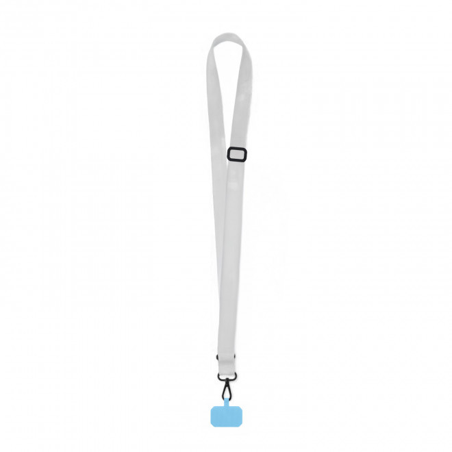 TOUR DE COU TELEPHONE PUBLICITAIRE 'OBLU RPET' - bleu clair