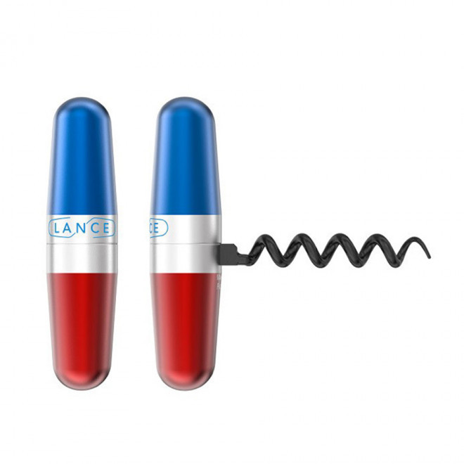 TIRE-BOUCHON PERSONNALISÉ LANCE® 'ELIX' - bleu blanc rouge