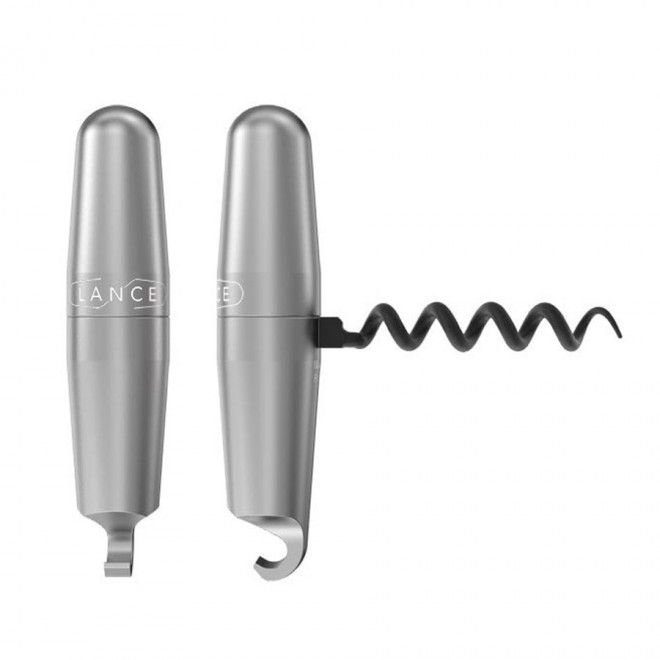 TIRE-BOUCHON PERSONNALISÉ DÉCAPSULEUR LANCE® 'ELIX' - argenté