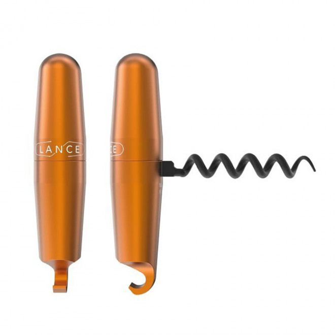 TIRE-BOUCHON PERSONNALISÉ DÉCAPSULEUR LANCE® 'ELIX' - orange