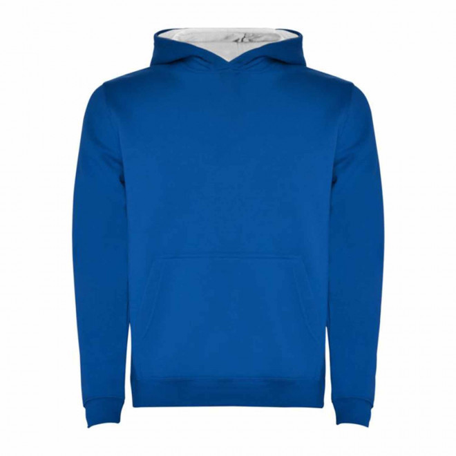 SWEAT SHIRT CAPUCHE PERSONNALISE 'RAPHAEL KIDS' - bleu royal / blanc