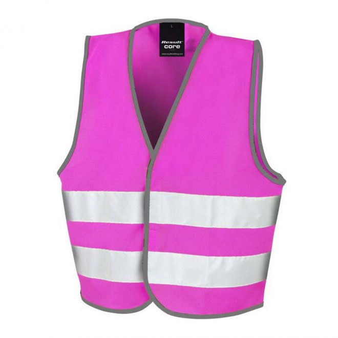 GILET DE SÉCURITÉ ENFANT PERSONNALISÉ 'ARMILLA KIDS' - rose fluo