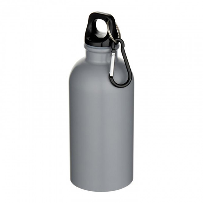 GOURDE EN ACIER RECYCLE 400ML PERSONNALISABLE 'AVEREST' - gris mat