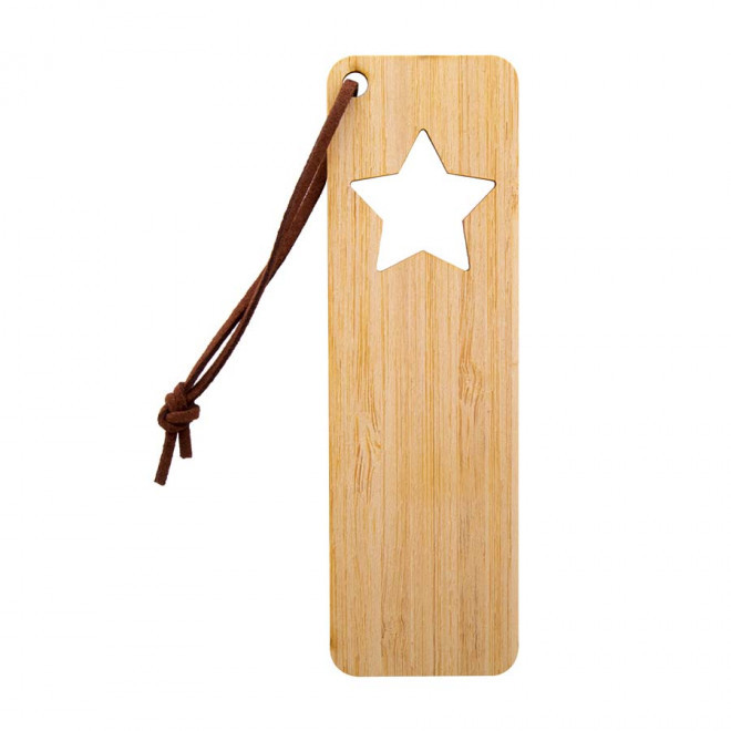 MARQUE-PAGE PERSONNALISÉ DE NOËL EN BAMBOU 'BOMAK' - etoile
