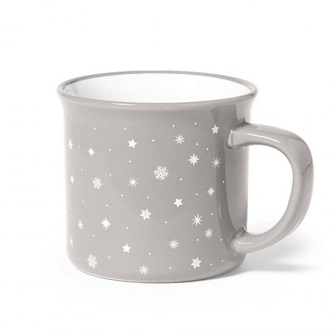 TASSE PERSONNALISÉE DE NOËL EN CÉRAMIQUE 'PUSSAR' - gris